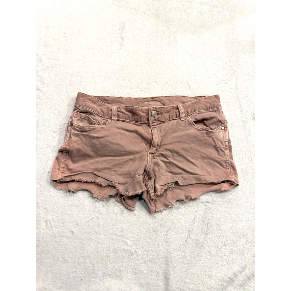 Maurices Peach Mauve Raw Hem Denim‎ Jean Shorts Size 13/14 5MA5593